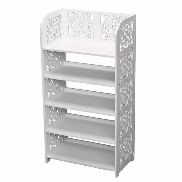 WPC - 5 Layers Carved Shoe Rack - A - 42X24X80cm