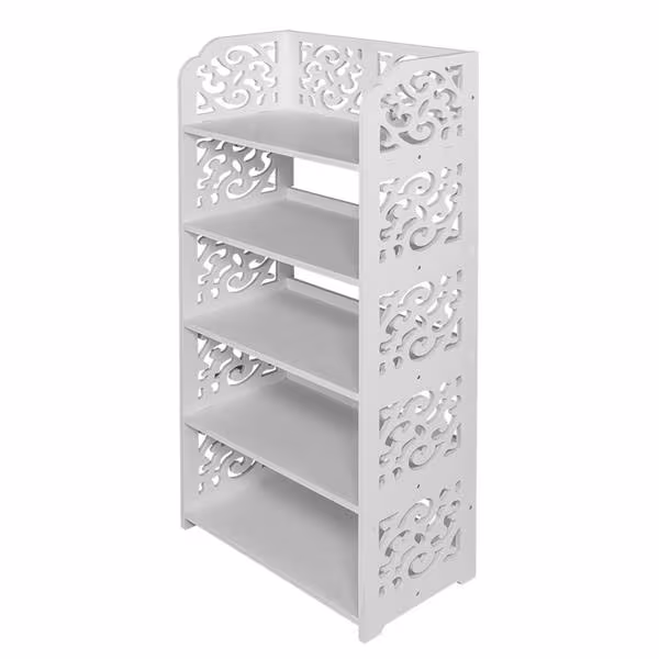 WPC - 5 Layers Carved Shoe Rack - A - 42X24X80cm