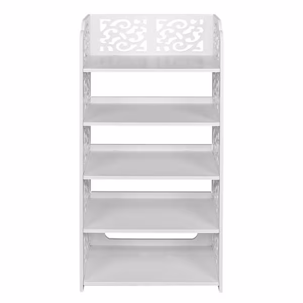 WPC - 5 Layers Carved Shoe Rack - A - 42X24X80cm