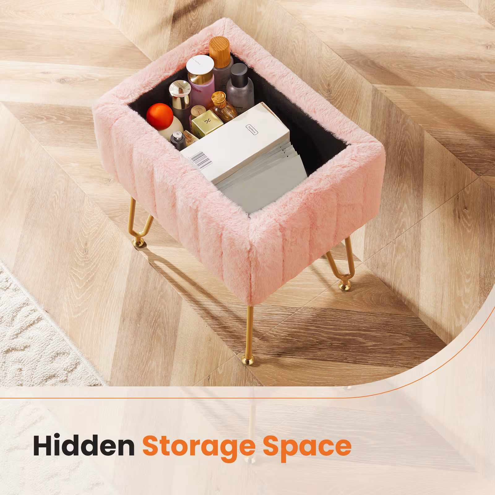 Dressing Stool And Chair With Storage Space