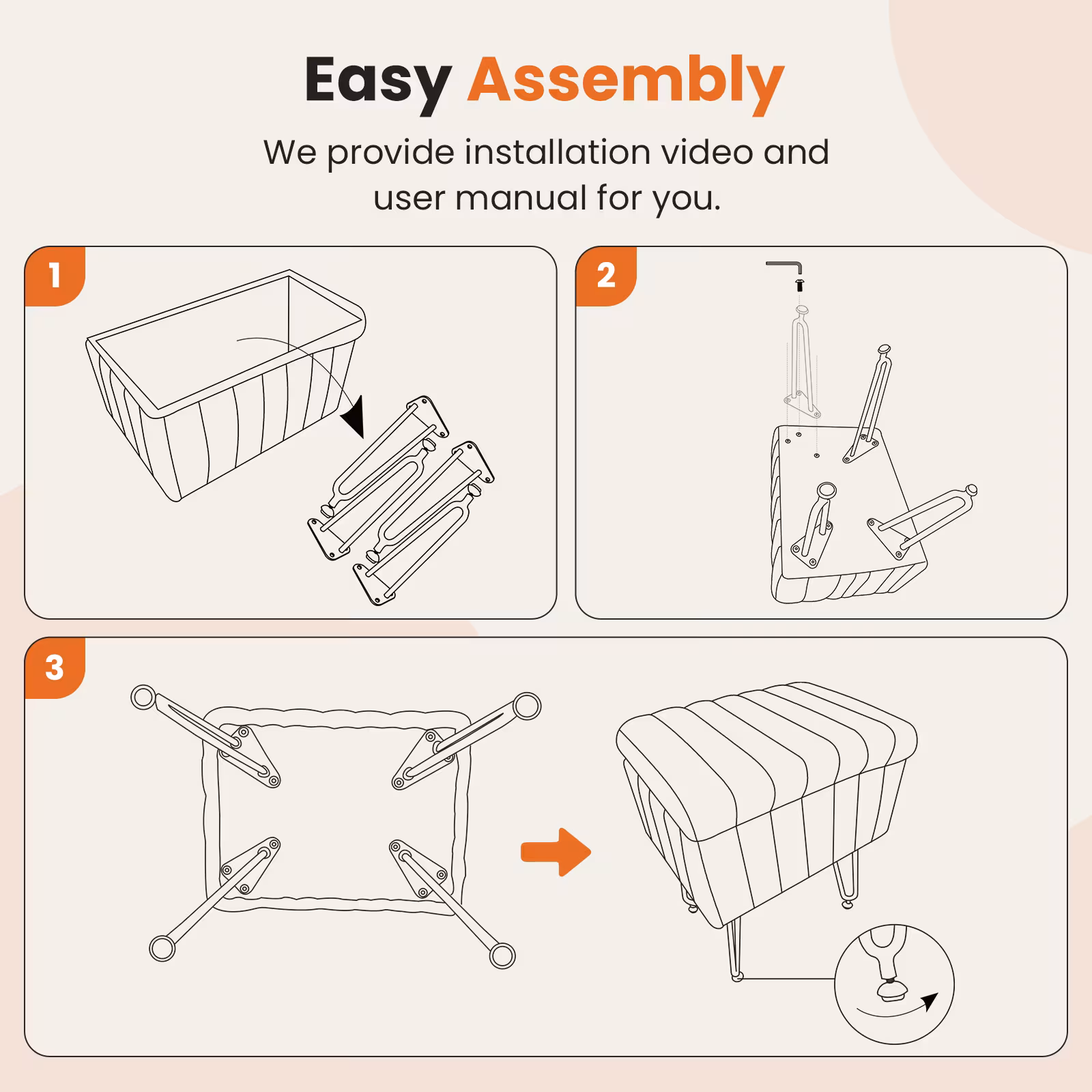 Dressing Stool And Chair With Storage Space