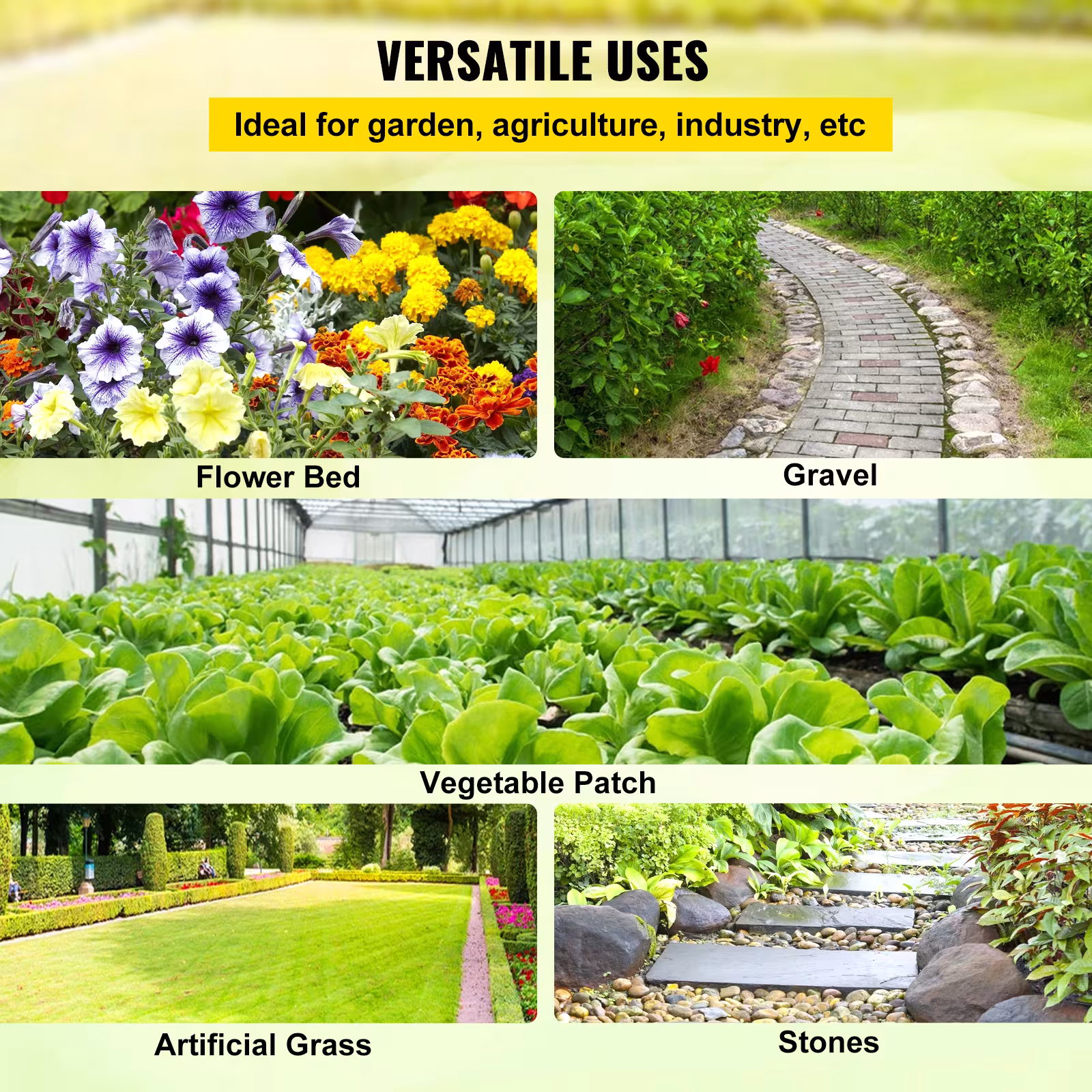 VEVOR Weed Barrier, 5.8oz Landscape Fabric, 4ft X 300ft Cover Mat Heavy Duty Woven Grass Control Geotextile For Garden, Patio, Black
