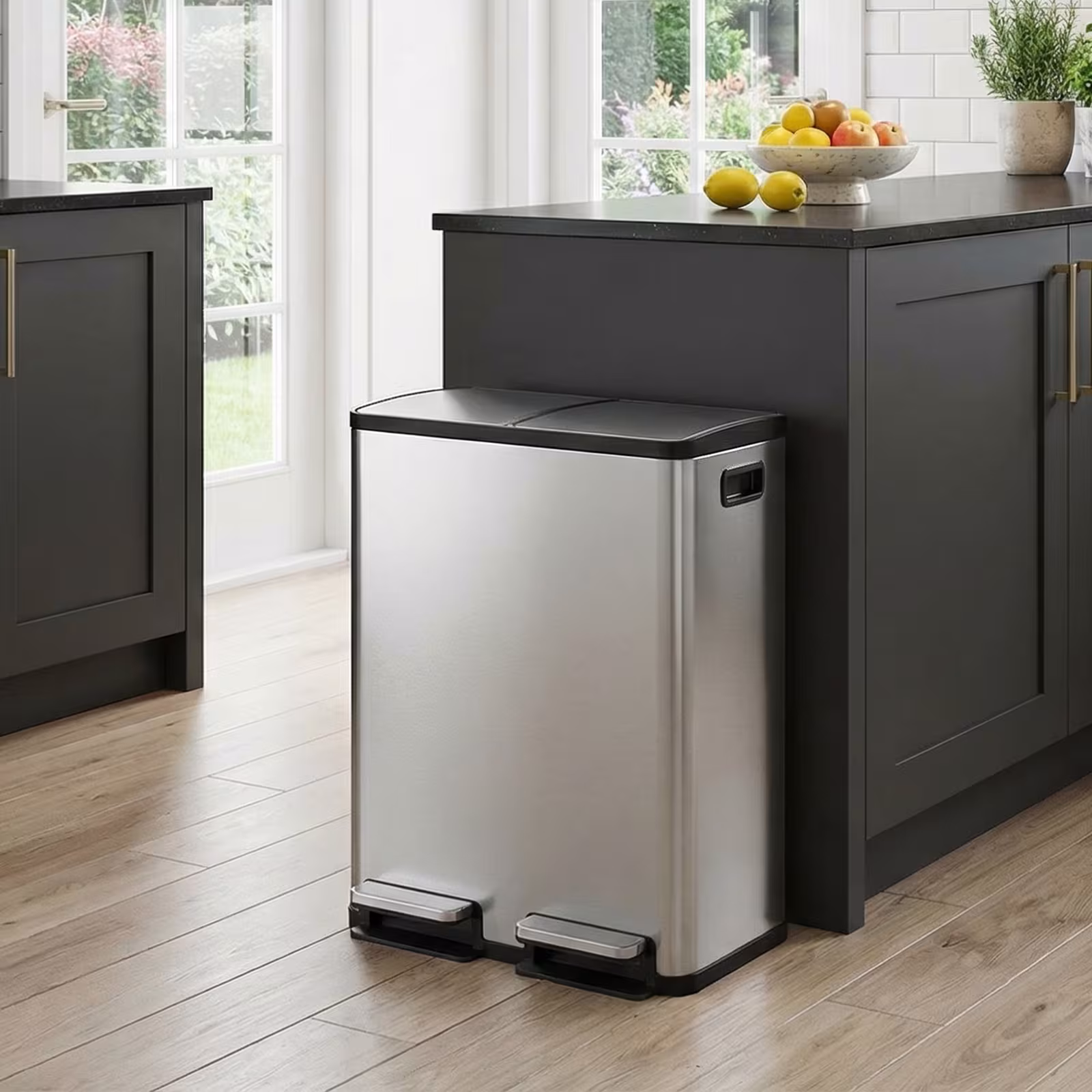 60 Liter Stainless Steel Trash Can