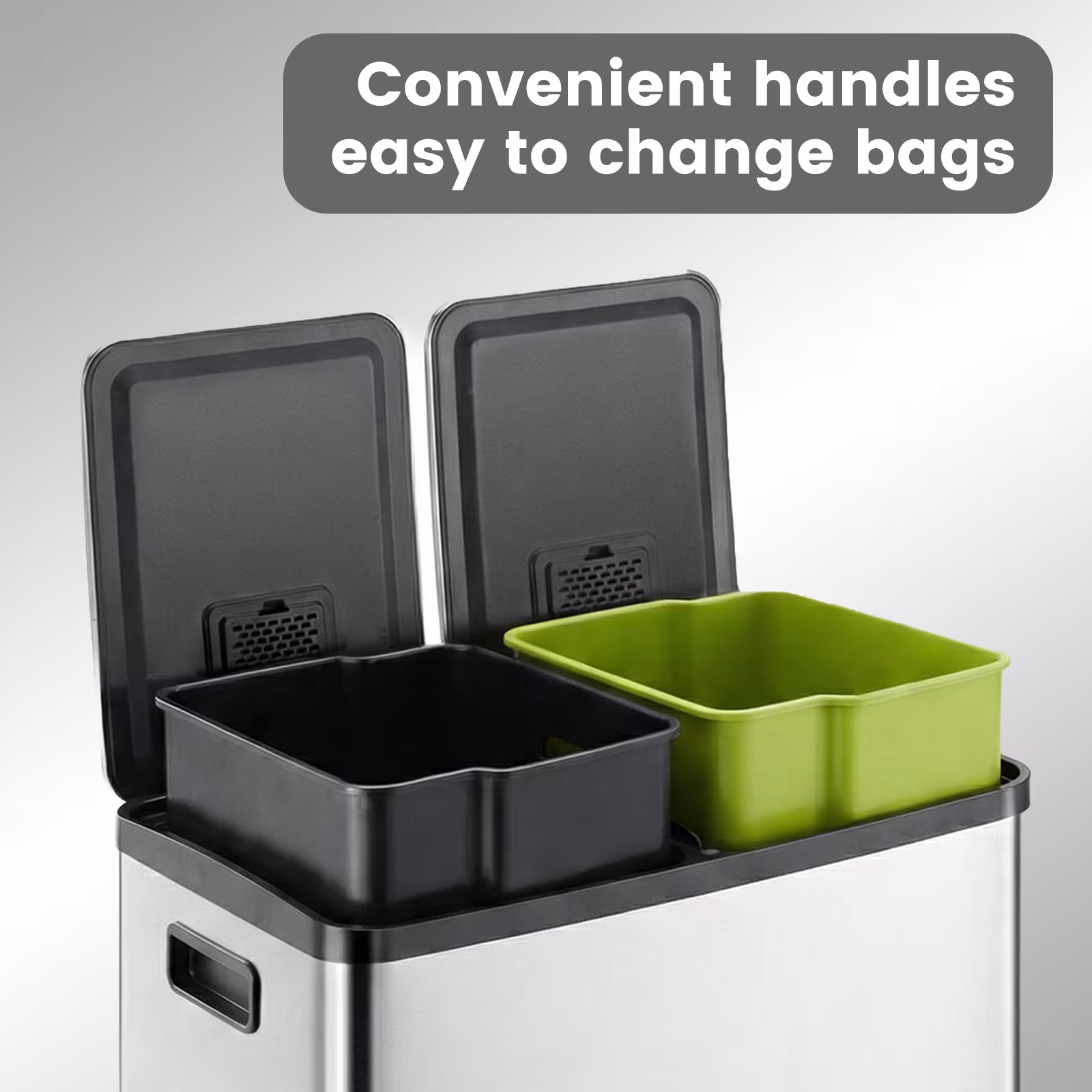 60 Liter Stainless Steel Trash Can