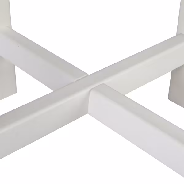 45.5x45.5x45.5cm Single Layer Round White HDPE Side Table