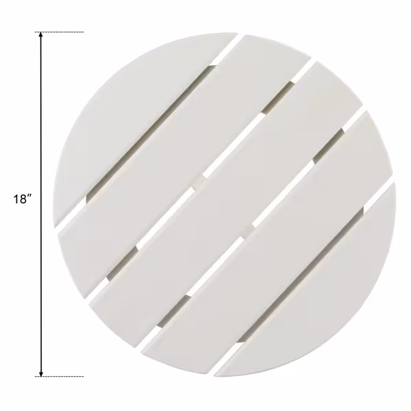 45.5x45.5x45.5cm Single Layer Round White HDPE Side Table