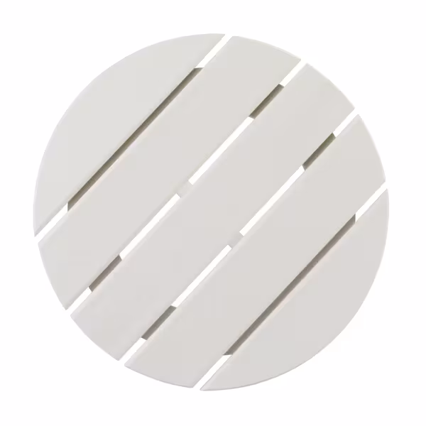 45.5x45.5x45.5cm Single Layer Round White HDPE Side Table