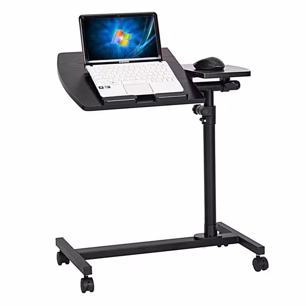 Four Wheel All Black Household Multifunctional Lifting Computer Desk