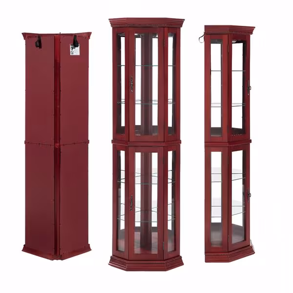 Corner Rare Cabinet With Lamp Corner Display