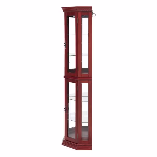 Corner Rare Cabinet With Lamp Corner Display