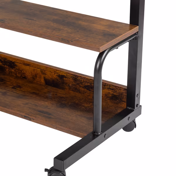 Retro Brown Adjustable Computer Desk