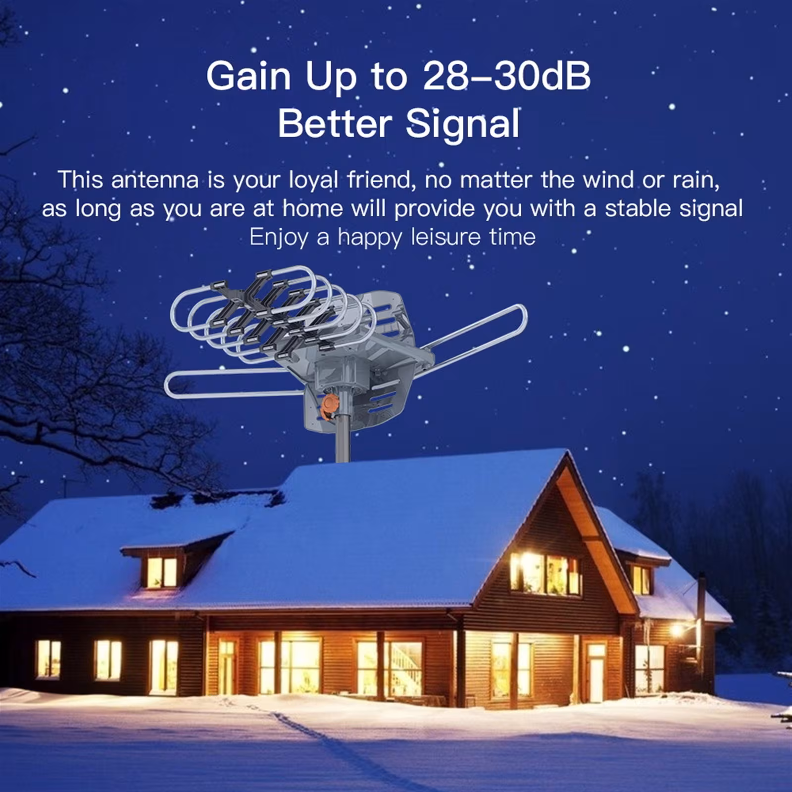 Outdoor Antenna, Without Bracket, 360 Degree Rotation Of US Spec