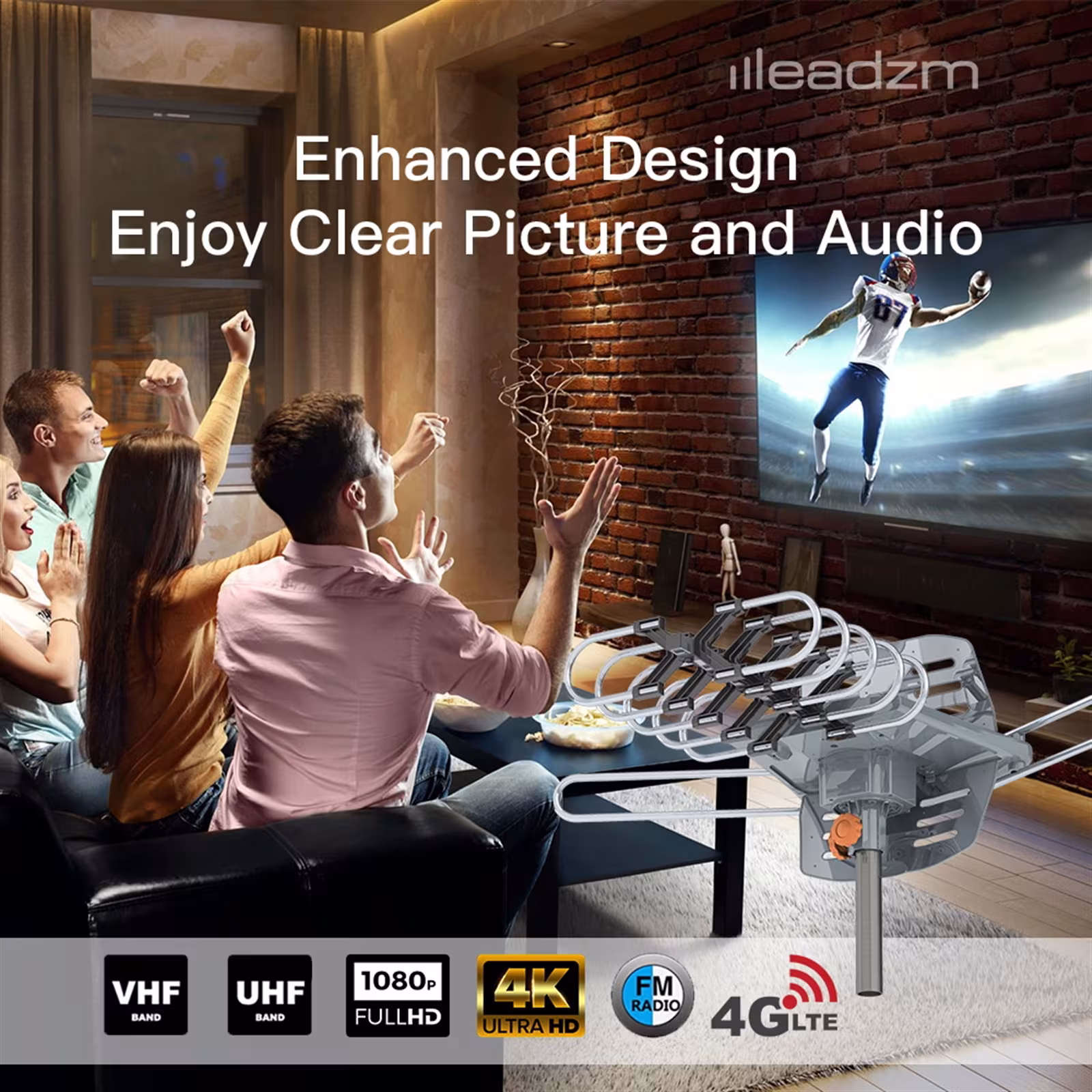 Outdoor Antenna, Without Bracket, 360 Degree Rotation Of US Spec