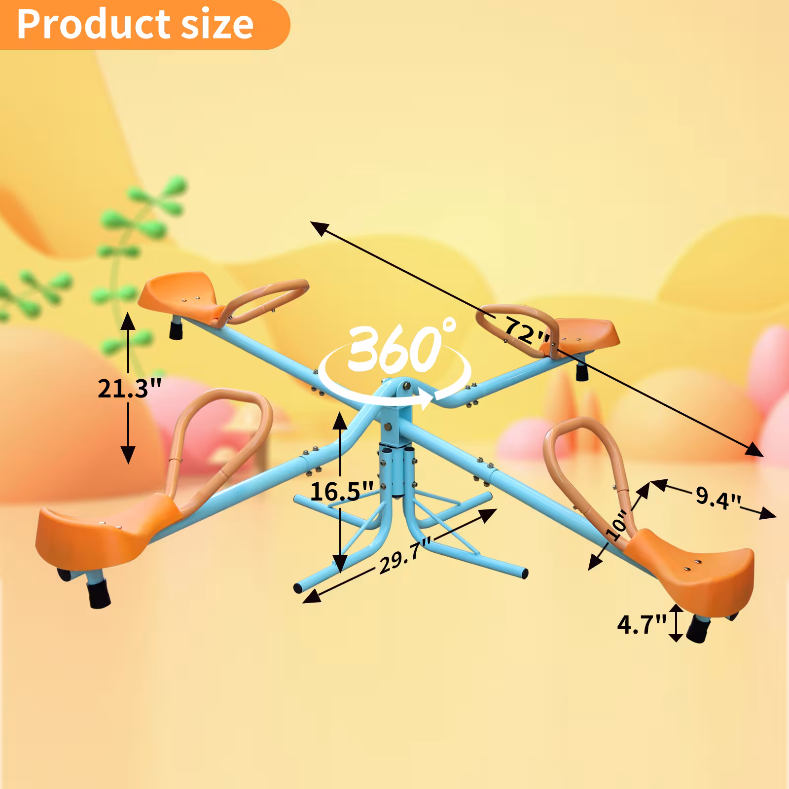Outdoor Children's Rotating Seesaw