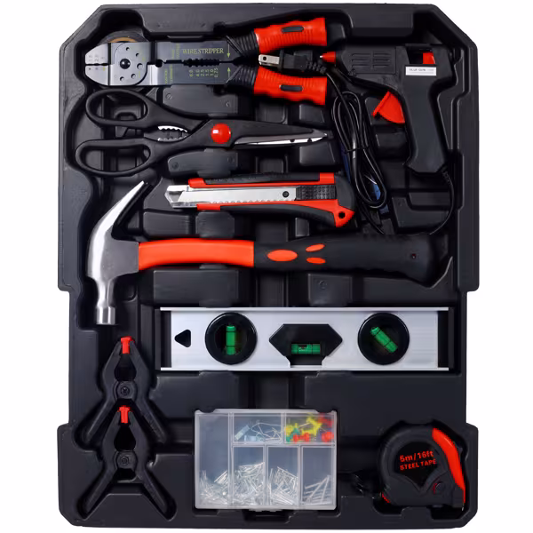 969 Piece Men's Home Repair Tool Set, Tool Box Organizer With 4 Drawers, Universal Household Tool Set With Rolling Tool Box