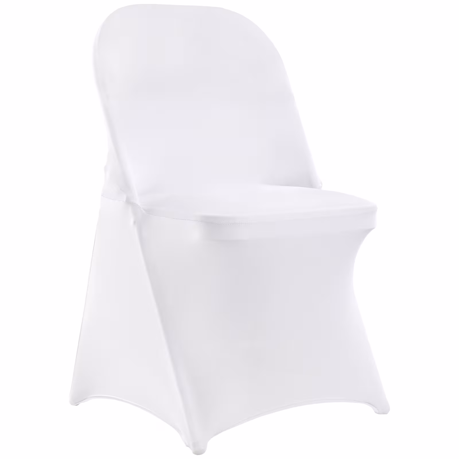 VEVOR White Stretch Spandex Chair Covers - 30 PCS, Folding Kitchen Chairs Cover, Universal Washable Slipcovers Protector, Removable Chair Seat Covers, For Wedding Party Dining Room Banquet Event