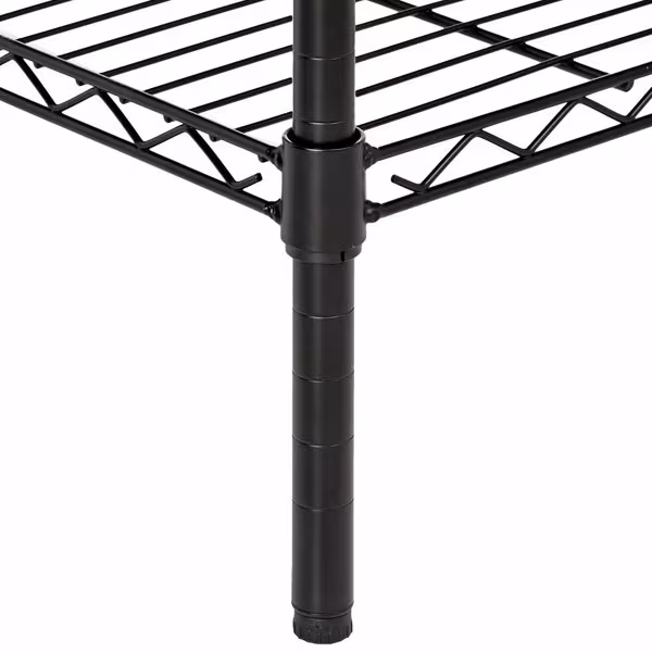 Four Layer - Metal Storage Rack Without Wheels, Black Spray Painted