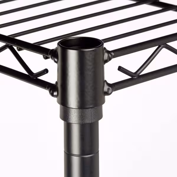 Four Layer - Metal Storage Rack Without Wheels, Black Spray Painted
