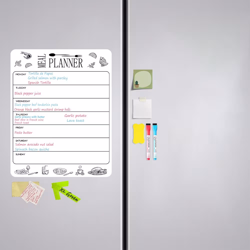 Magnetic Fridge Message Board, Having A Super Large Writing Area And Made With Fine Craftsmanship, An Essential Single Item For The Kitchen.