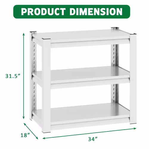 20-30 Gallon Fish Tank Stand - Metal Aquarium Stand, 34 W X 18 D X 31H Adjustable Heavy Duty Reptile Tank Stand, Adjustable 3-Tier Fish Tank Rack Shelf For Home Office, Tank Not Included