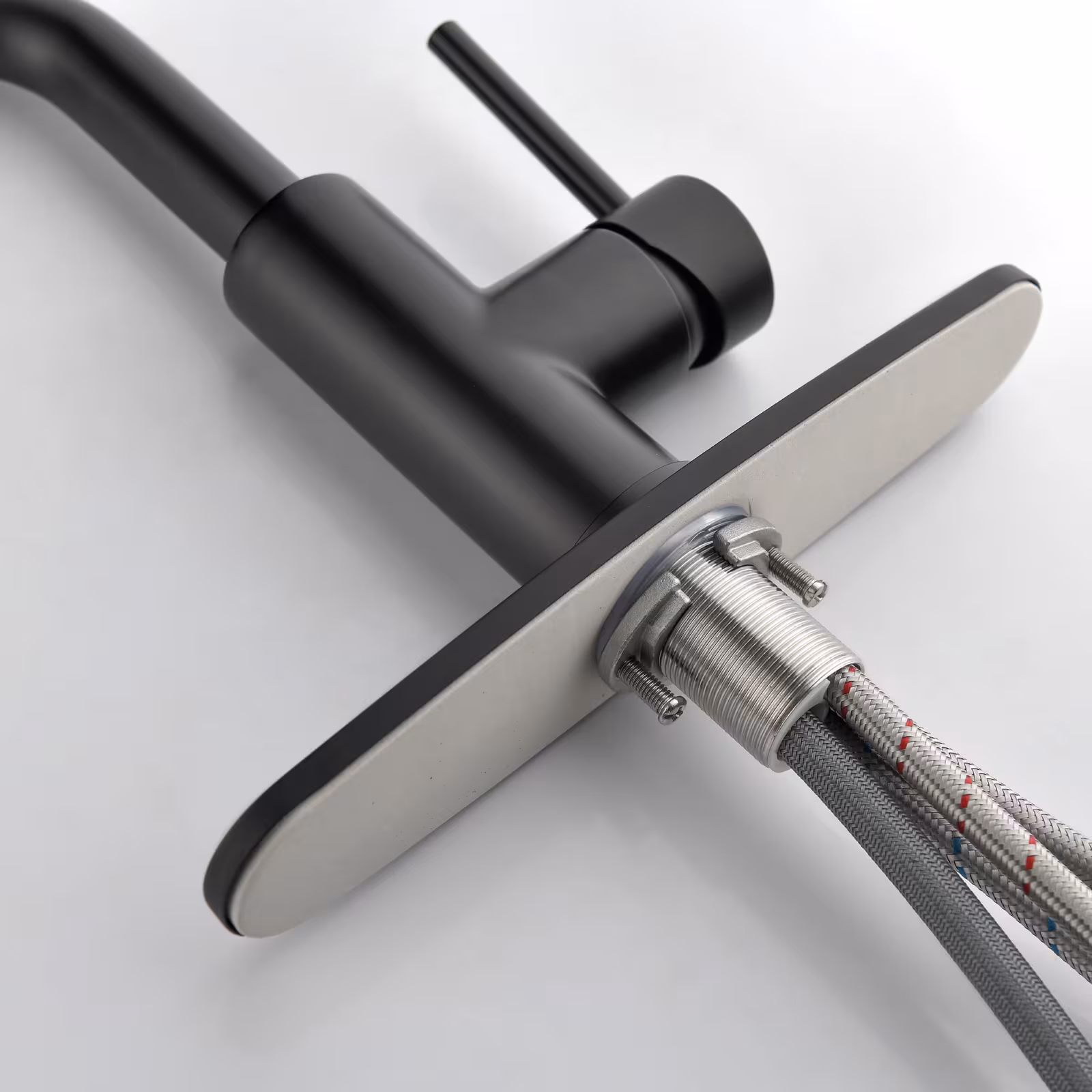 Stainless Steel Matte Black Single Handle Pull Out Spray, Kitchen Faucet
