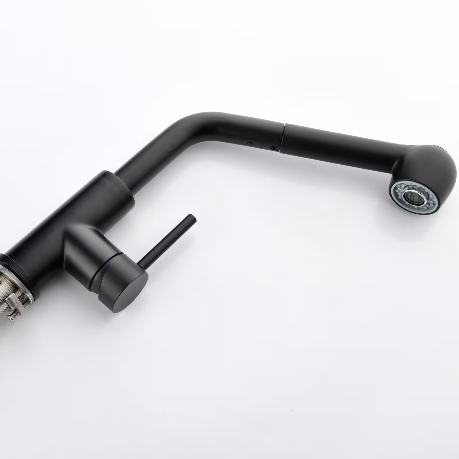 Stainless Steel Matte Black Single Handle Pull Out Spray, Kitchen Faucet