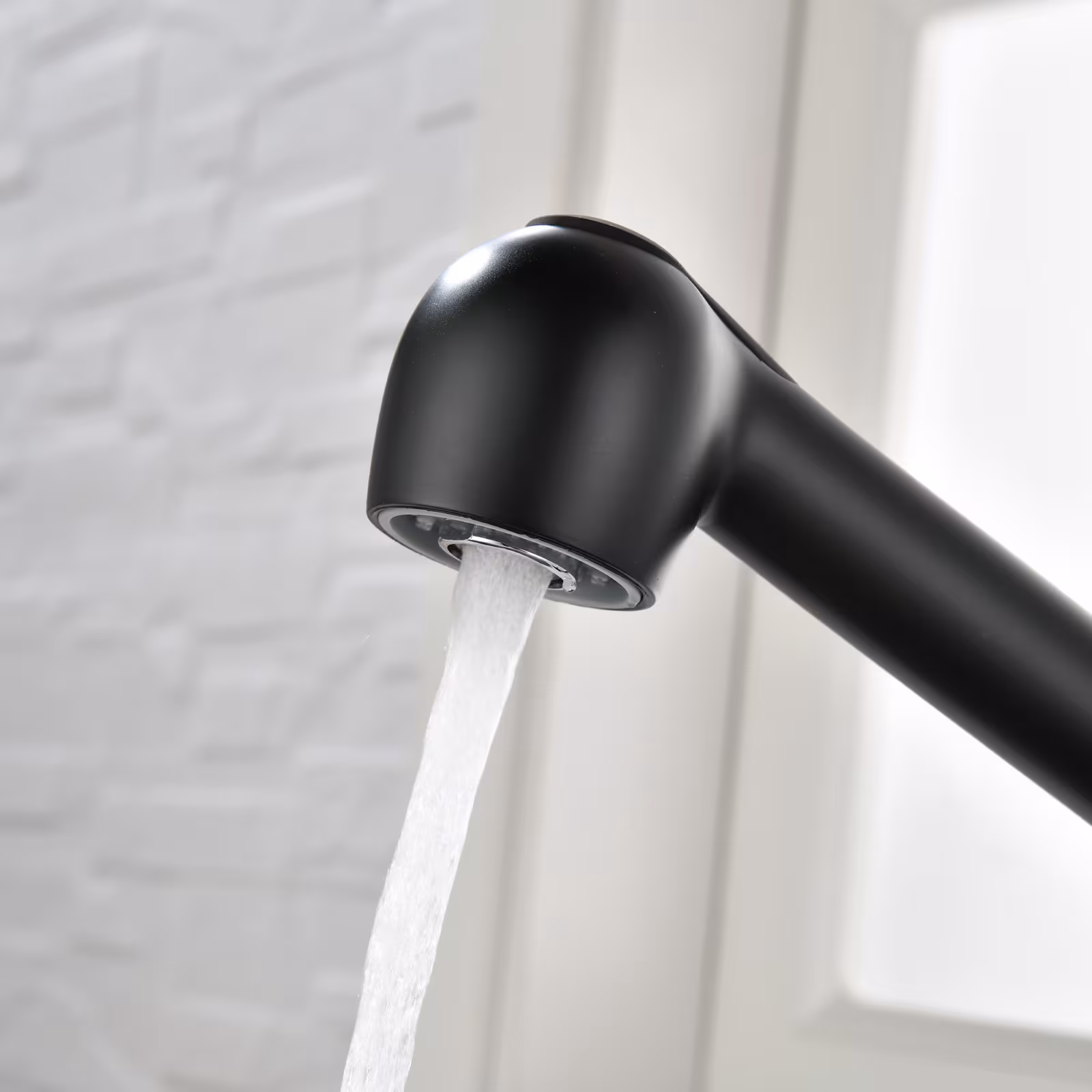 Stainless Steel Matte Black Single Handle Pull Out Spray, Kitchen Faucet