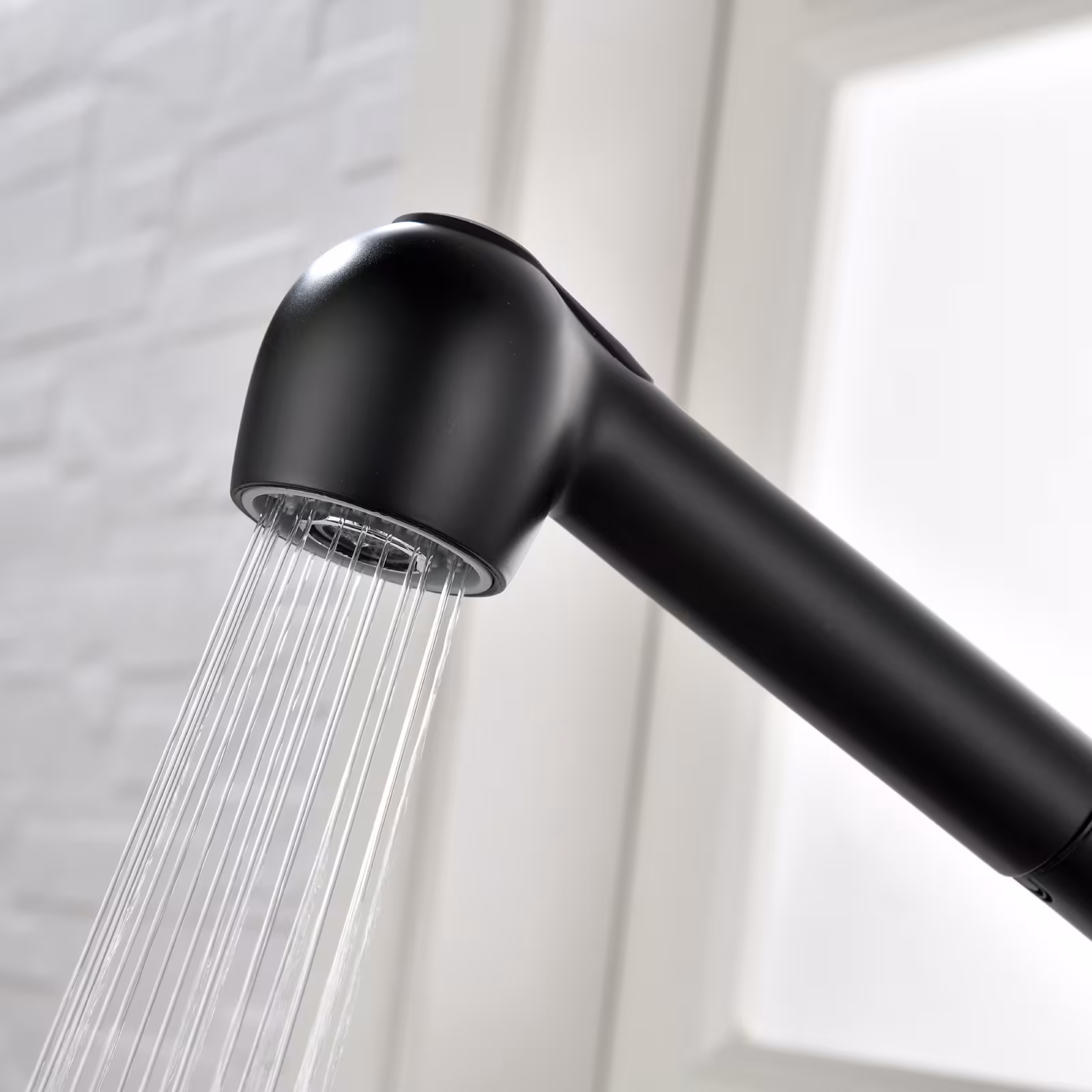 Stainless Steel Matte Black Single Handle Pull Out Spray, Kitchen Faucet
