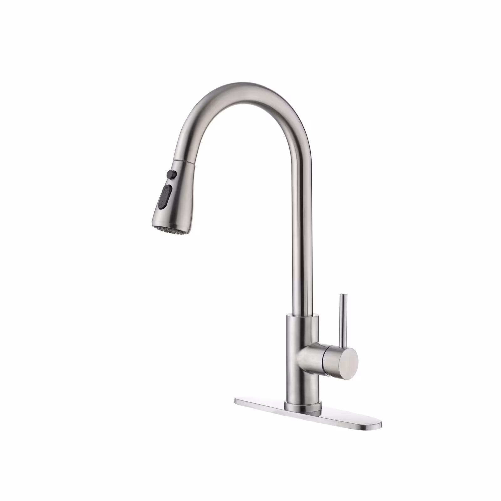 Single Handle High Pull Out Kitchen Faucet, Single-stage Stainless Steel Kitchen Sink Faucet, With Pull Down Spray
