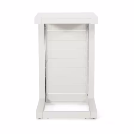 CAPE CORAL ALU C-SHAPED TABLE GREY