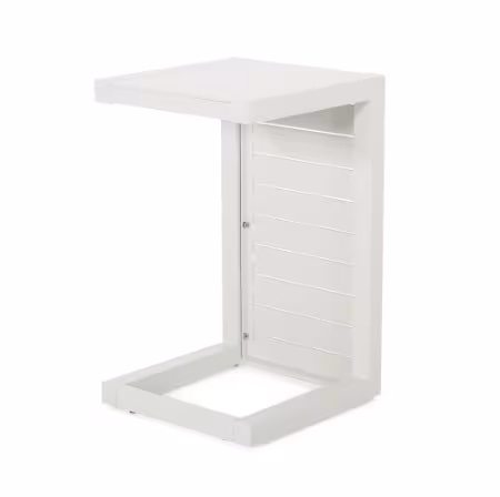 CAPE CORAL ALU C-SHAPED TABLE GREY