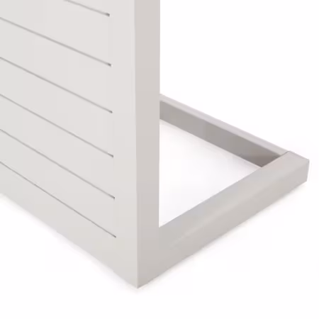 CAPE CORAL ALU C-SHAPED TABLE GREY