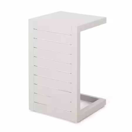 CAPE CORAL ALU C-SHAPED TABLE GREY