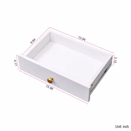 Fold-Out Convertible Writing Table, Desk Cabinet With Shelf And Drawer Multi-Function Home Office Workstation