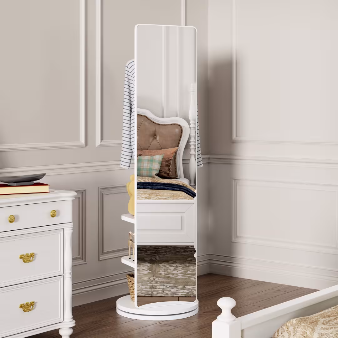 Full Ength Mirror, Rubber Wood Mirror 65.7x17.7 Inches Mirror width=