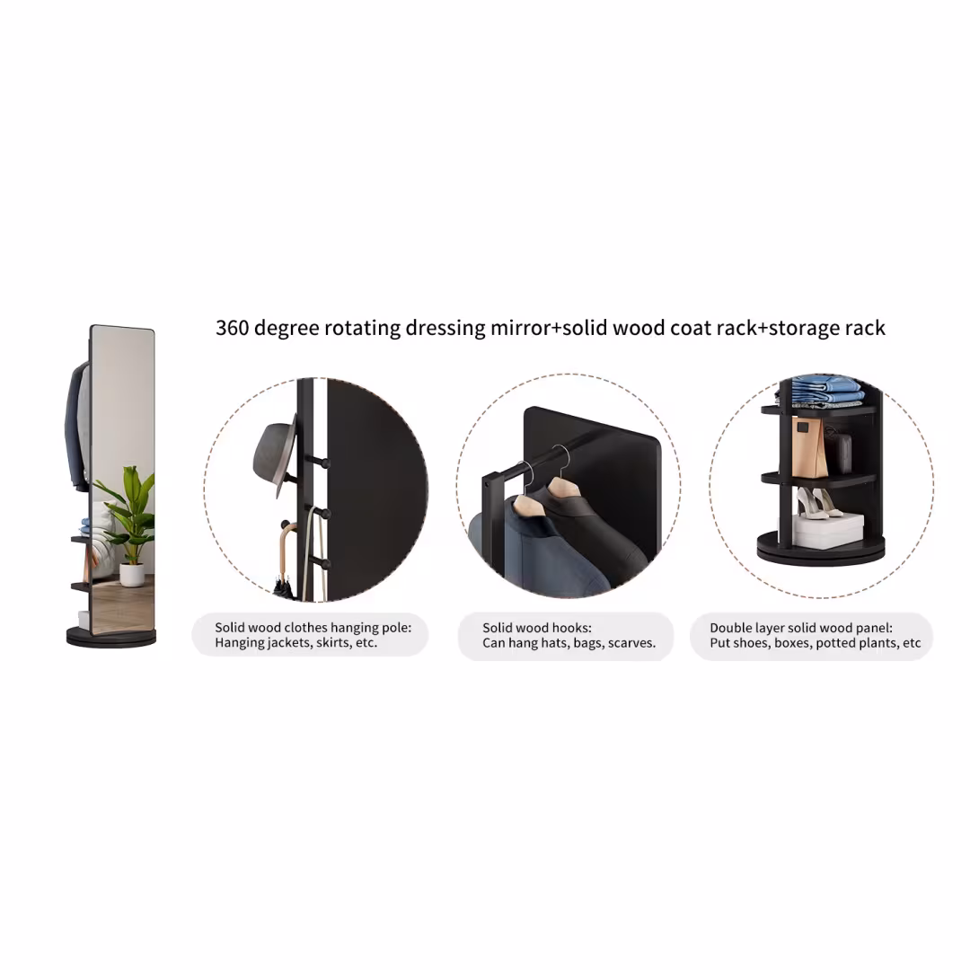 Full Ength Mirror, Rubber Wood Mirror 65.7x17.7 Inches Mirror width=