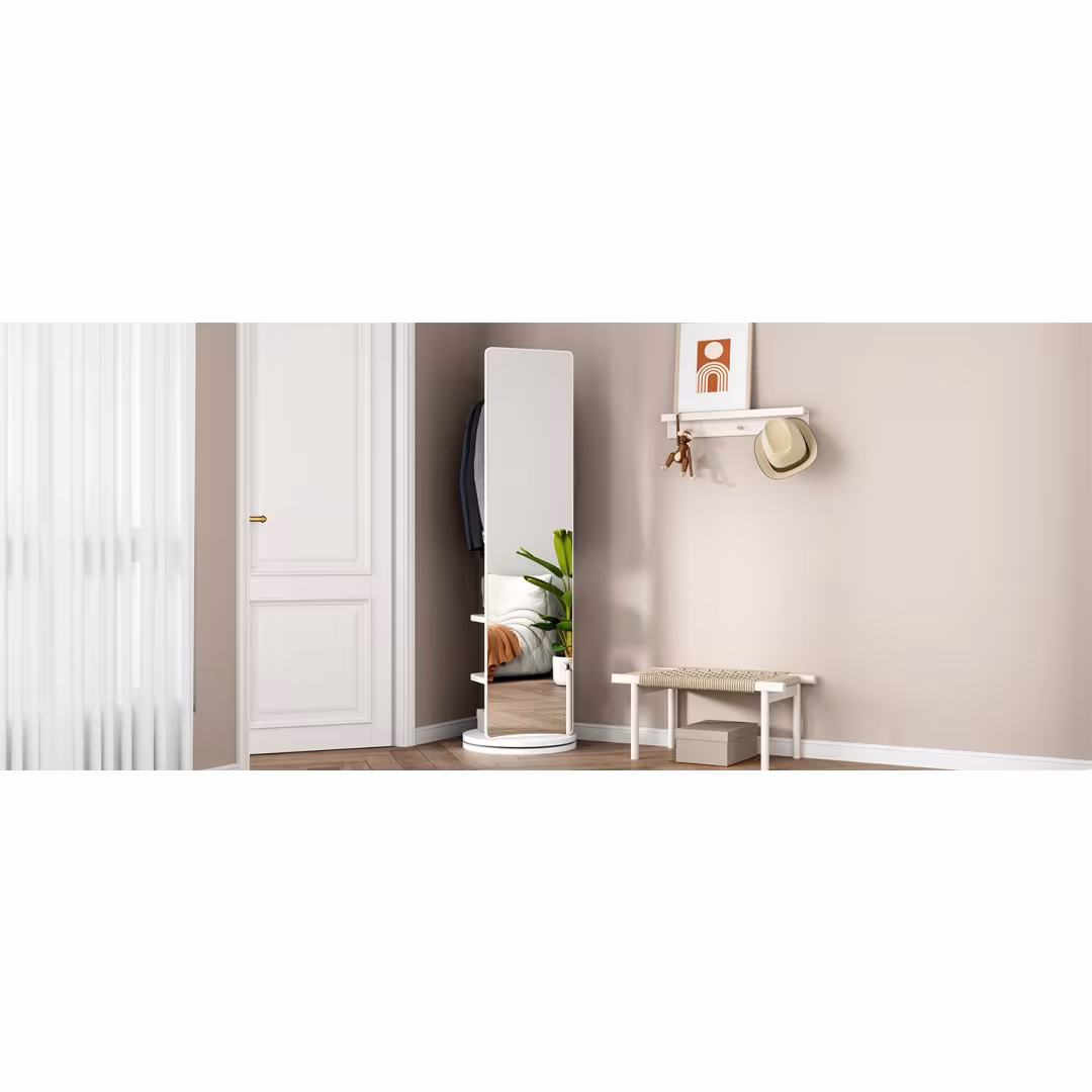 Full Ength Mirror, Rubber Wood Mirror 65.7x17.7 Inches Mirror width=