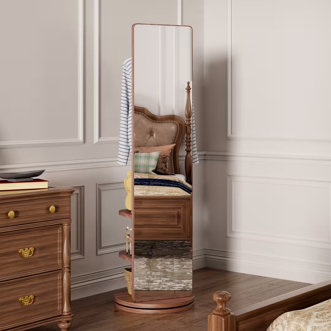 Full Ength Mirror, Rubber Wood Mirror 65.7x17.7 Inches Mirror width=