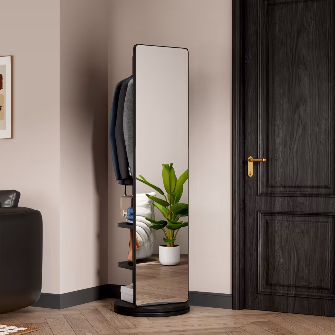 Full Ength Mirror, Rubber Wood Mirror 65.7x17.7 Inches Mirror width=