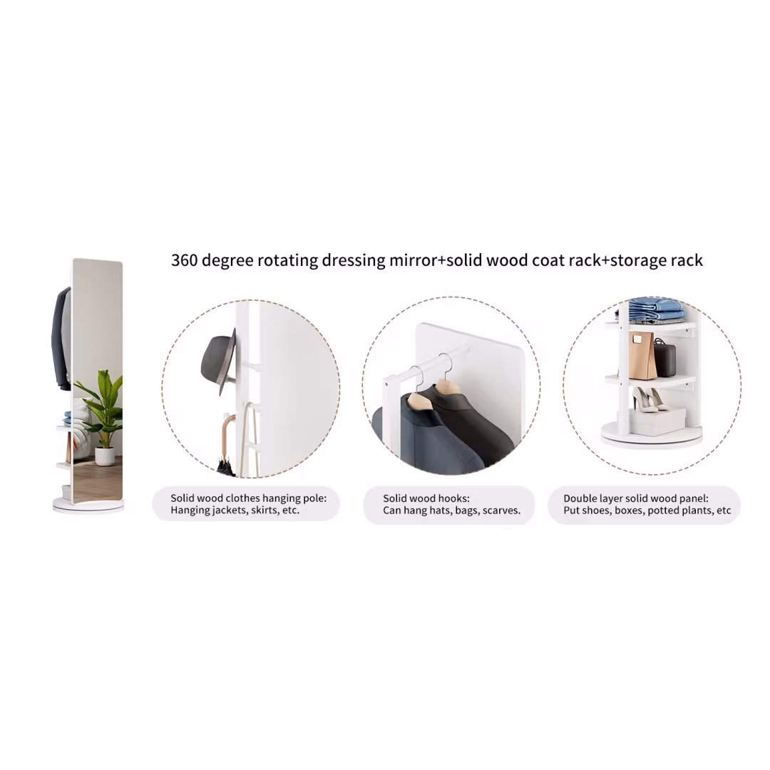 Full Ength Mirror, Rubber Wood Mirror 65.7x17.7 Inches Mirror width=