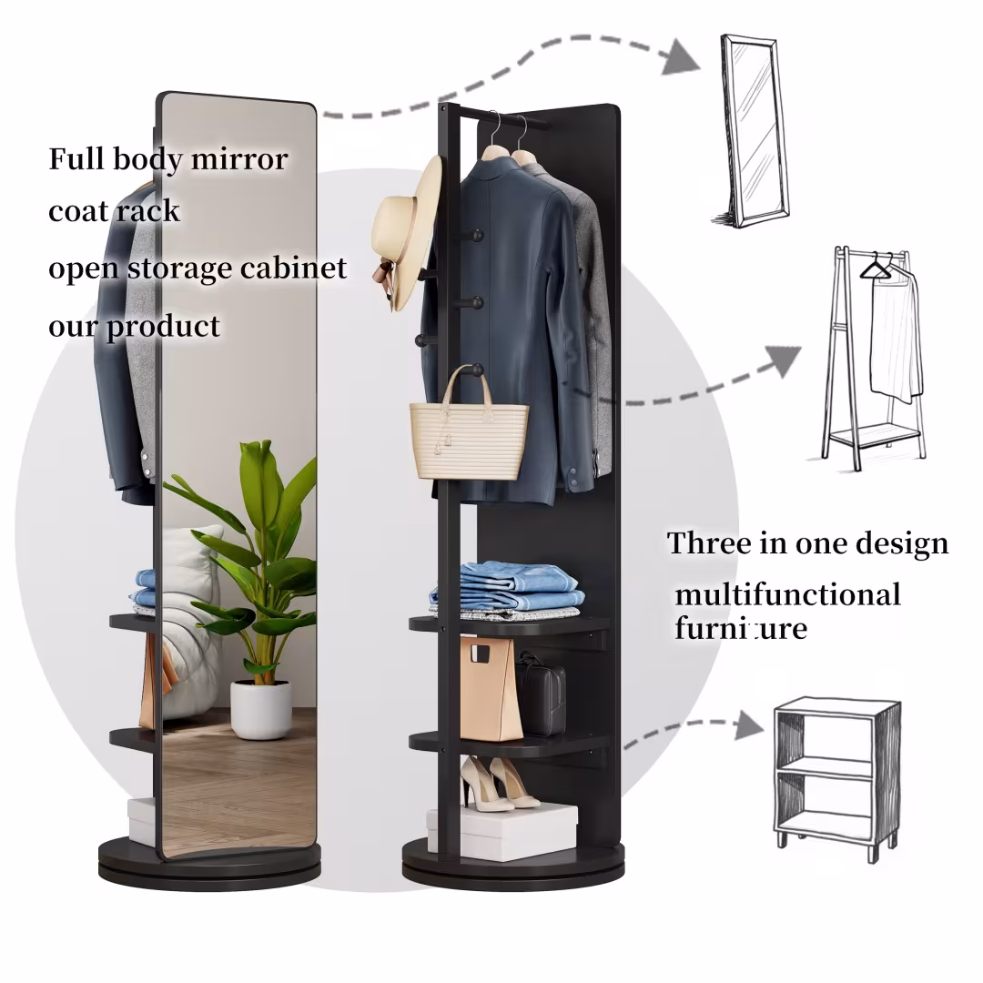 Full Ength Mirror, Rubber Wood Mirror 65.7x17.7 Inches Mirror width=