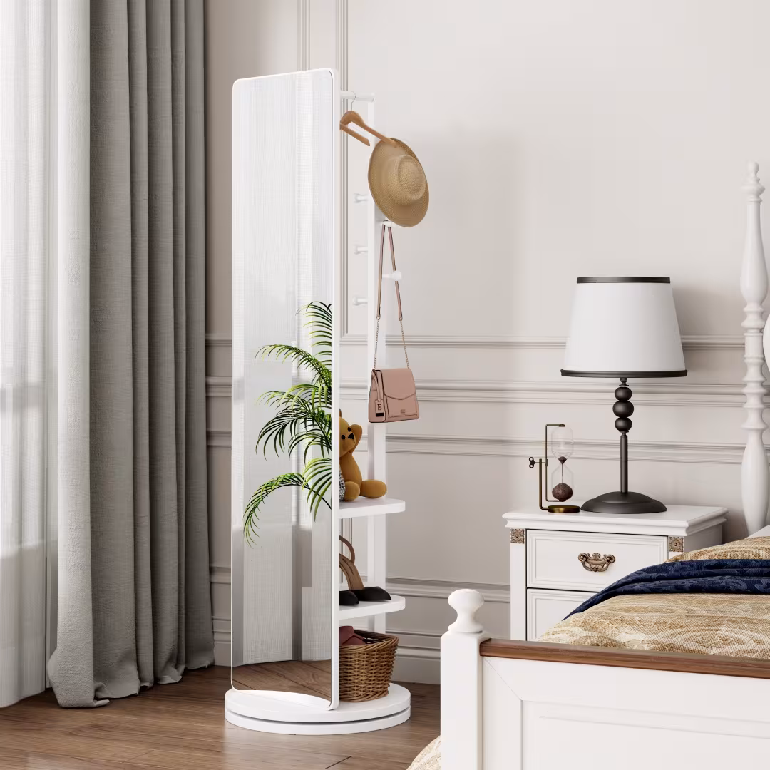 Full Ength Mirror, Rubber Wood Mirror 65.7x17.7 Inches Mirror width=