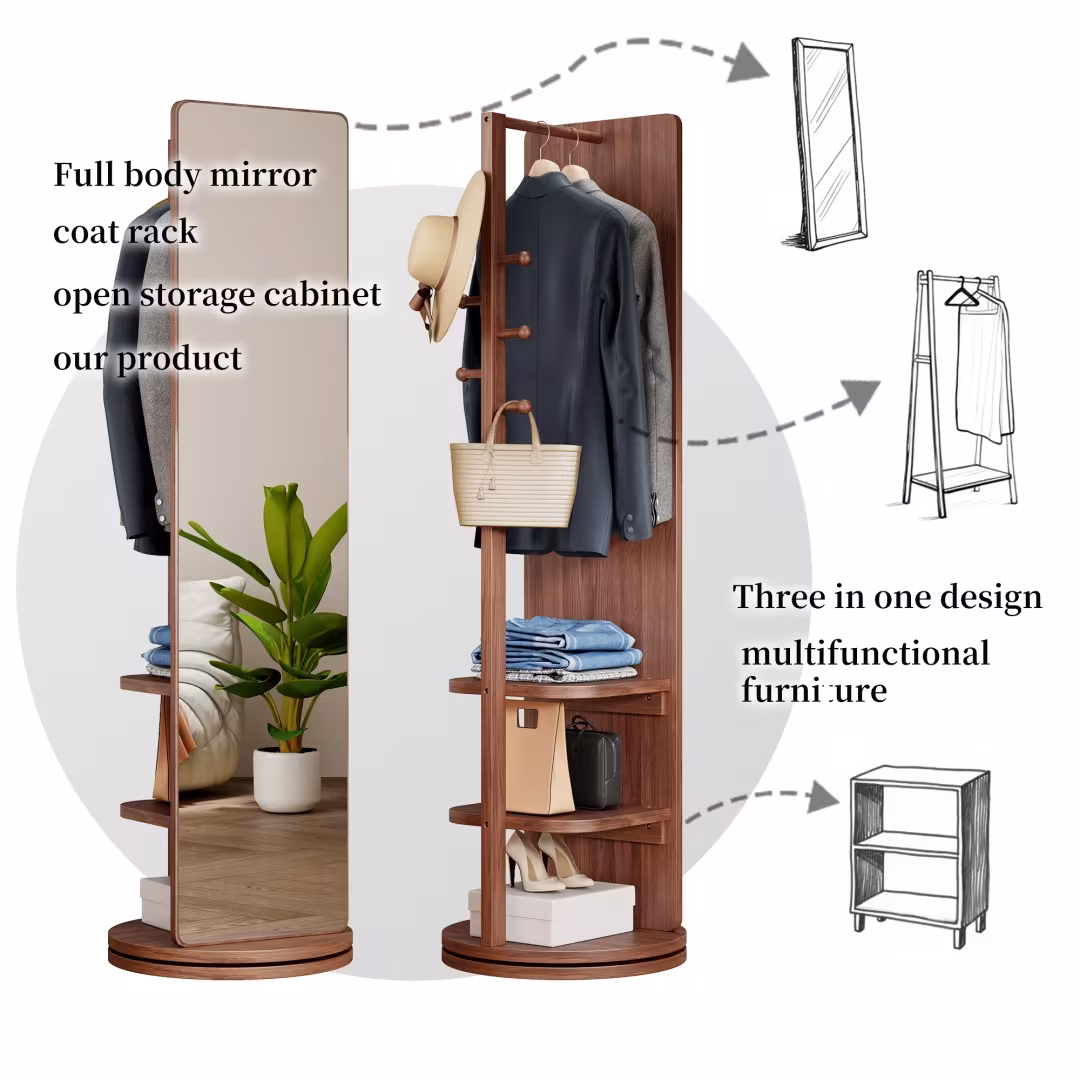 Full Ength Mirror, Rubber Wood Mirror 65.7x17.7 Inches Mirror width=