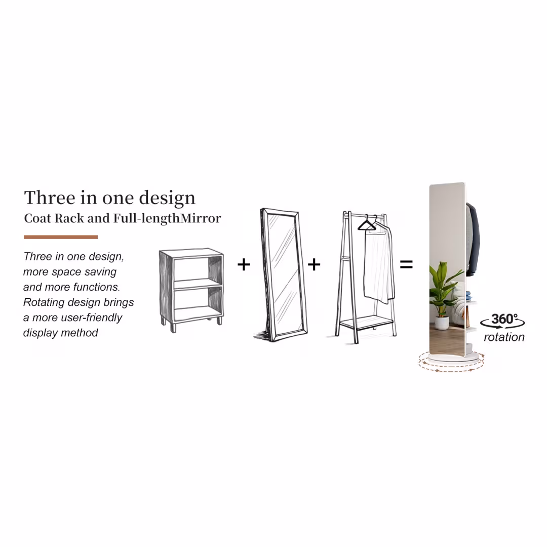 Full Ength Mirror, Rubber Wood Mirror 65.7x17.7 Inches Mirror width=