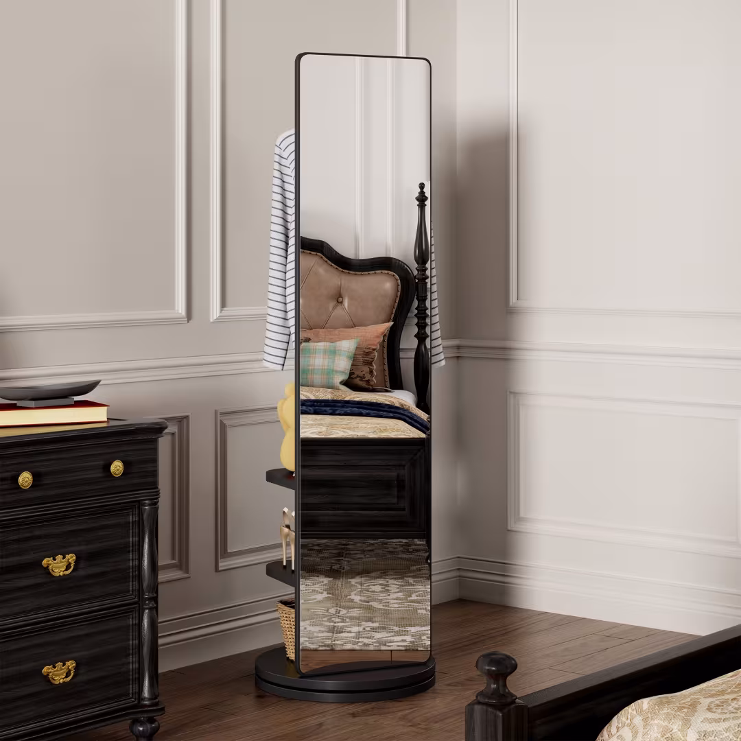 Full Ength Mirror, Rubber Wood Mirror 65.7x17.7 Inches Mirror width=