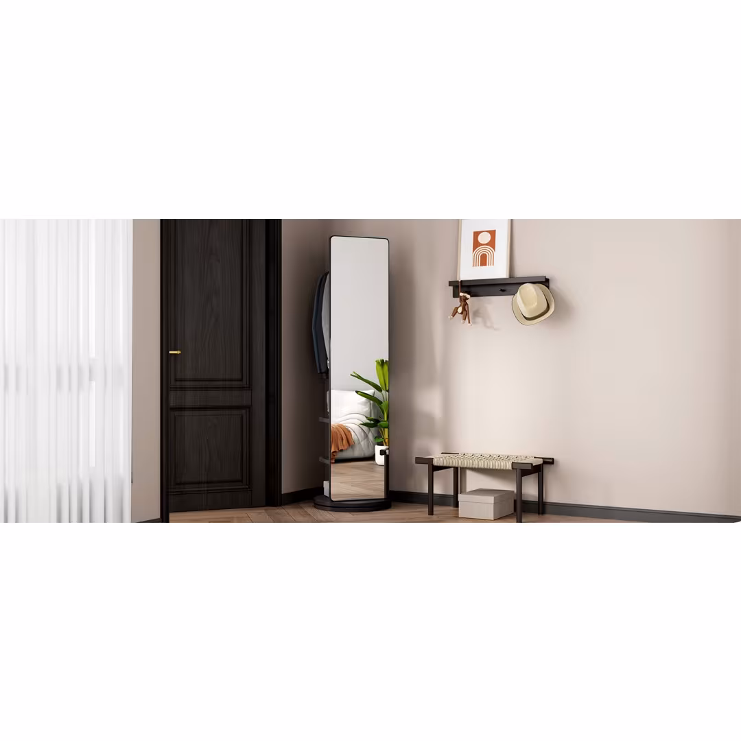 Full Ength Mirror, Rubber Wood Mirror 65.7x17.7 Inches Mirror width=