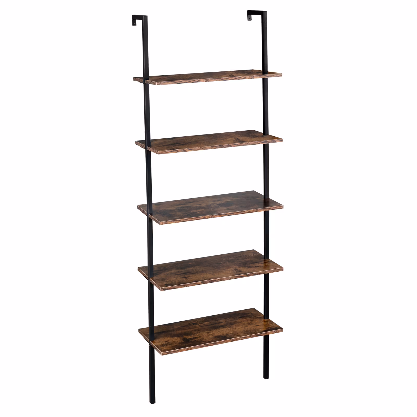 5 Floors Against The Wall Fixed Bookshelves Retro Style