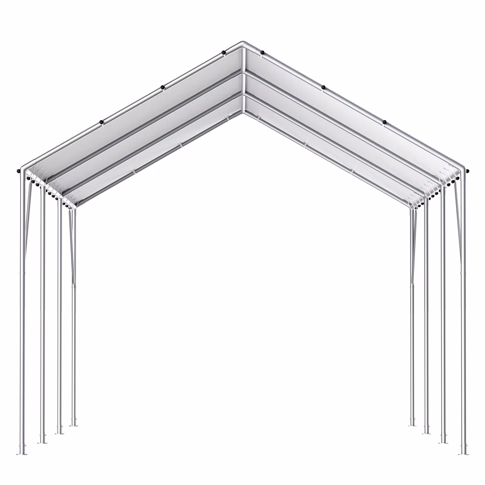 VEVOR 10 X 20 Ft Carport Replacement Canopy Cover, Garage Top Tent Shelter Tarp Heavy-Duty Waterproof & UV Protected, Easy Installation With 40 Ball Bungeess Only Top Cover, Frame Not Include, White