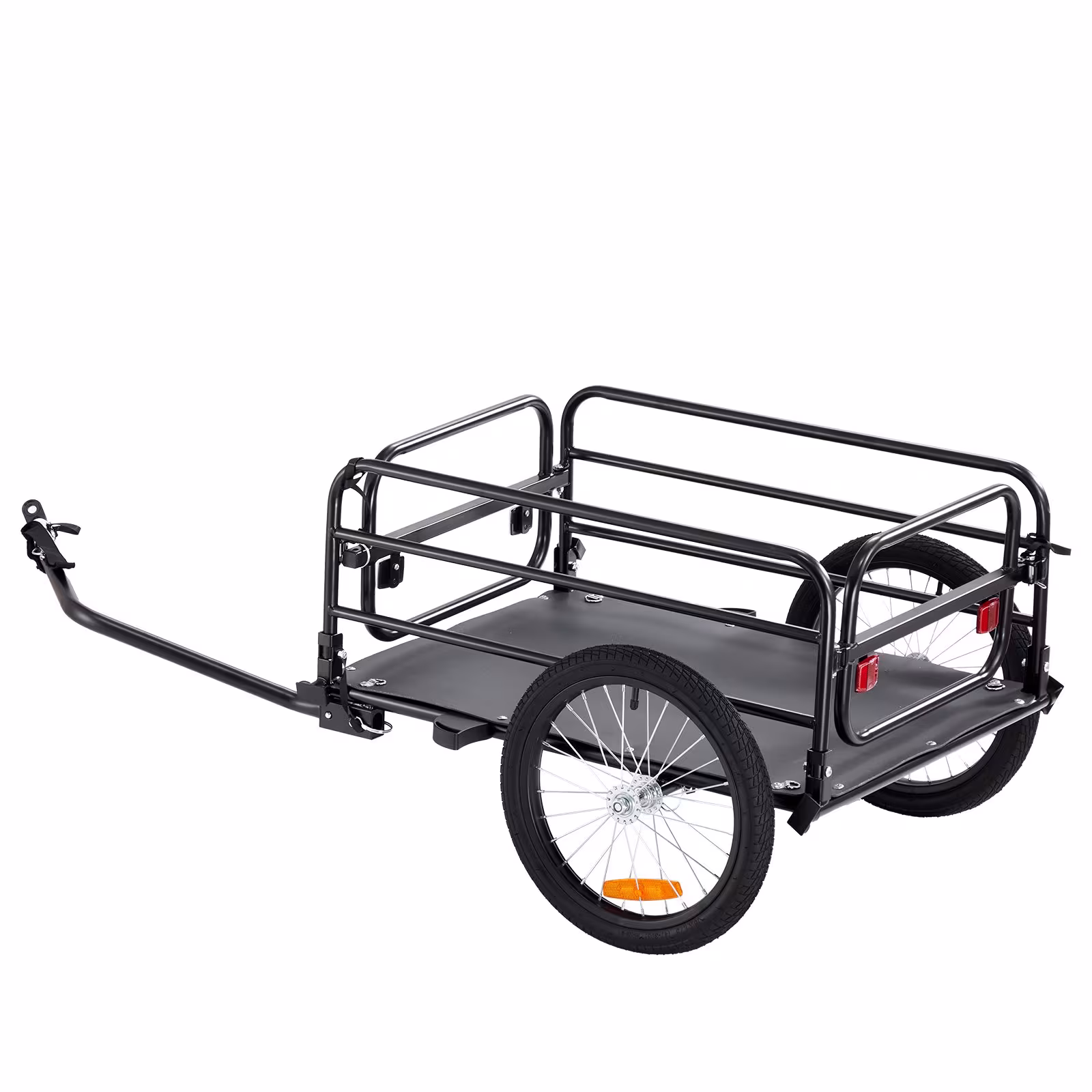VEVOR Bike Cargo Trailer, 160 Lbs Load Capacity, Heavy-Duty Bicycle Wagon Cart, Foldable Compact Storage & Quick Release With Universal Hitch, Safe Reflectors,