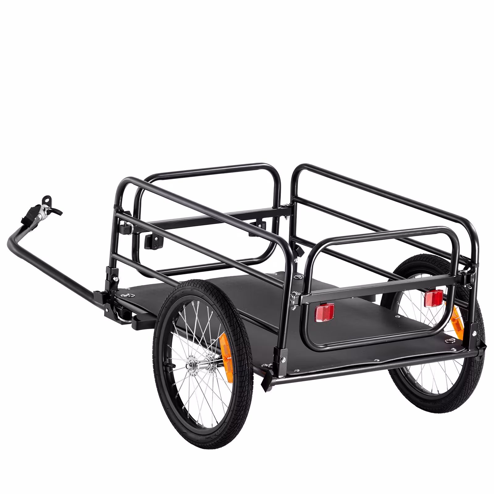 VEVOR Bike Cargo Trailer, 160 Lbs Load Capacity, Heavy-Duty Bicycle Wagon Cart, Foldable Compact Storage & Quick Release With Universal Hitch, Safe Reflectors,